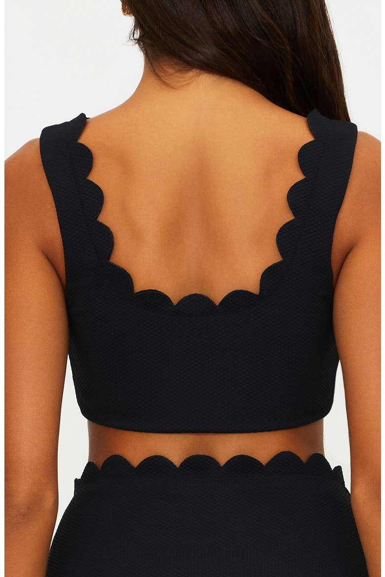 Madison Scallop Bikini Top, Alternate, color, BLACK