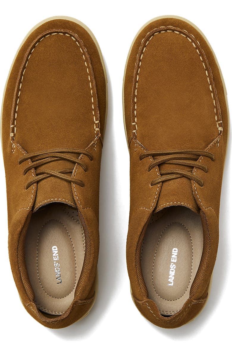 Lands' End Moc Toe Suede Lace Up Sneakers, Alternate, color,