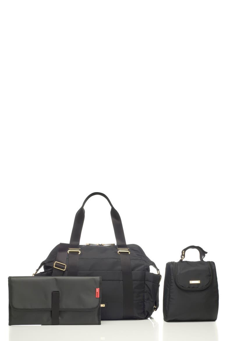 'Sandy' Diaper Bag, Main, color, BLACK