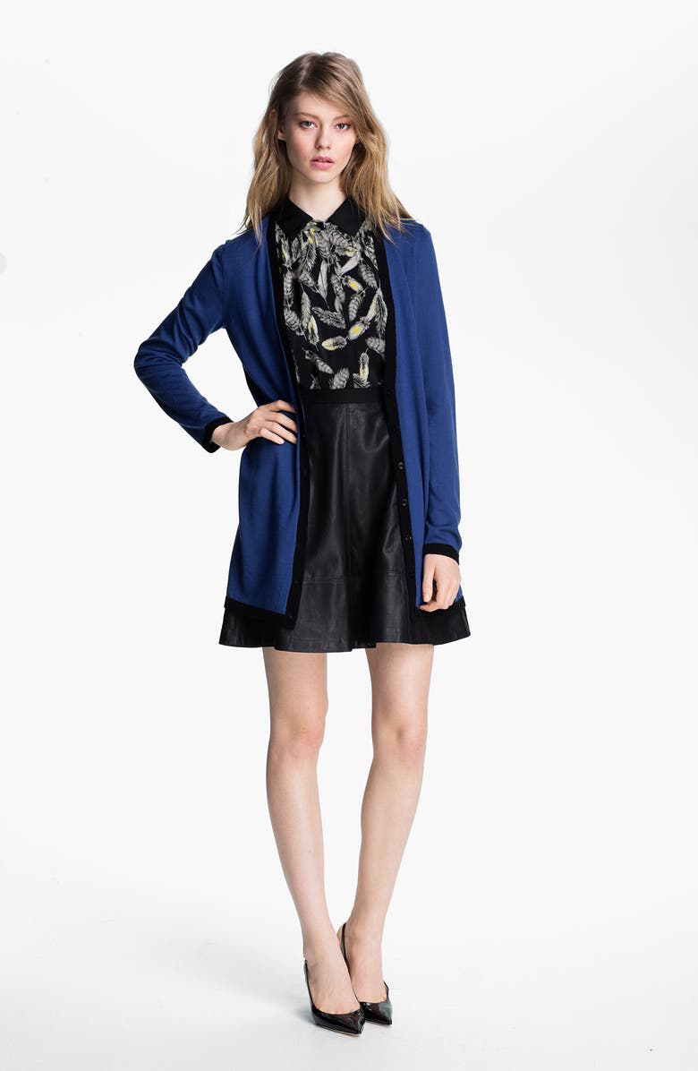 Miss Wu Leather Circle Skirt, Alternate, color, 