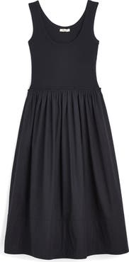 Madewell Mixed Media Scoop Neck Maxi Dress