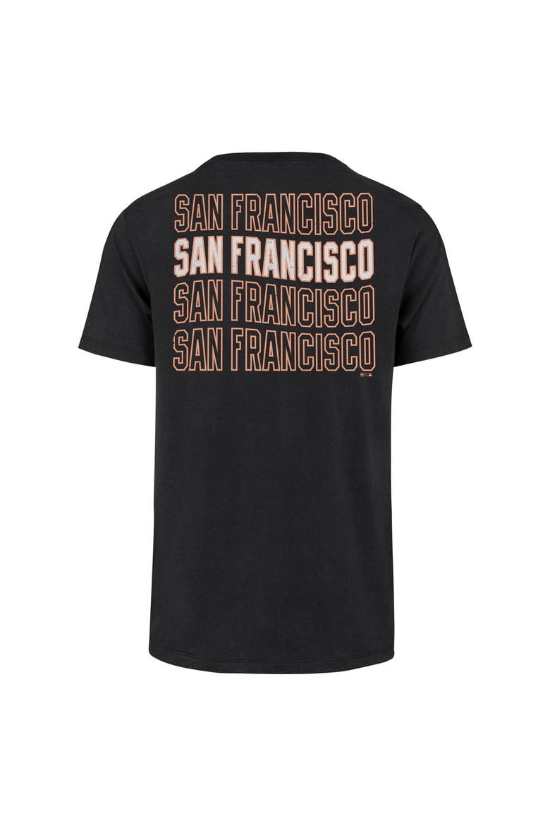 Men's '47 Black San Francisco Giants Hang Back Franklin T-Shirt, Alternate, color, Black