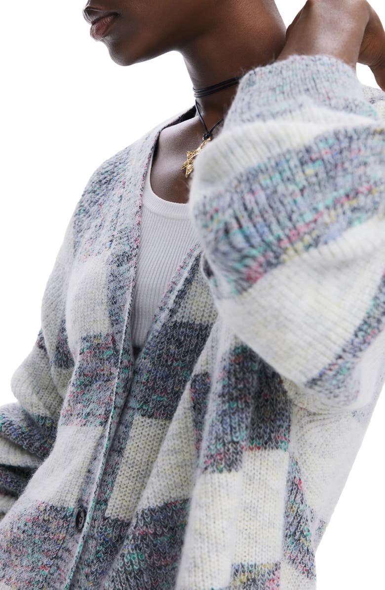 Desigual Oxford Button-Up Sweater, Alternate, color,