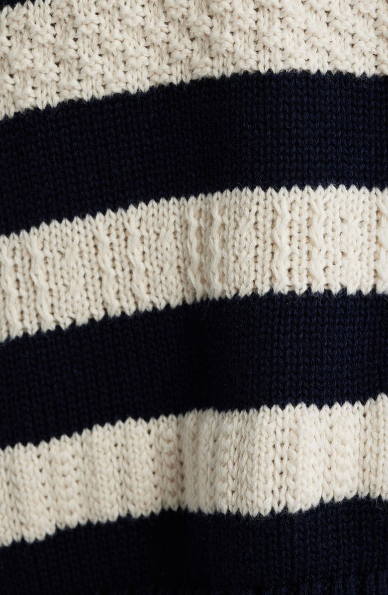 FRAME The Variation Stripe Cotton Cardigan, Alternate, color, Navy Multi