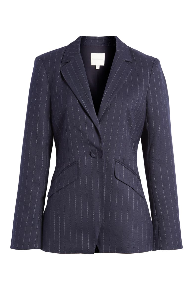 The Favorite Pinstripe Blazer, Alternate, color, NAVY PINSTRIPE