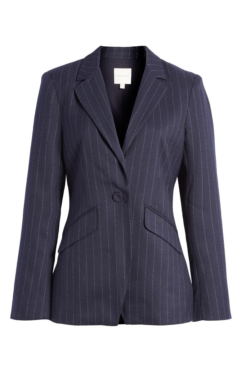 Favorite Daughter The Favorite Pinstripe Blazer, Alternate, color, Navy Pinstripe