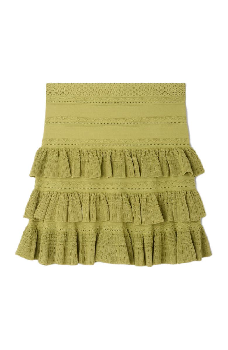 SANDRO Short ruffled skirt, Alternate, color, Green