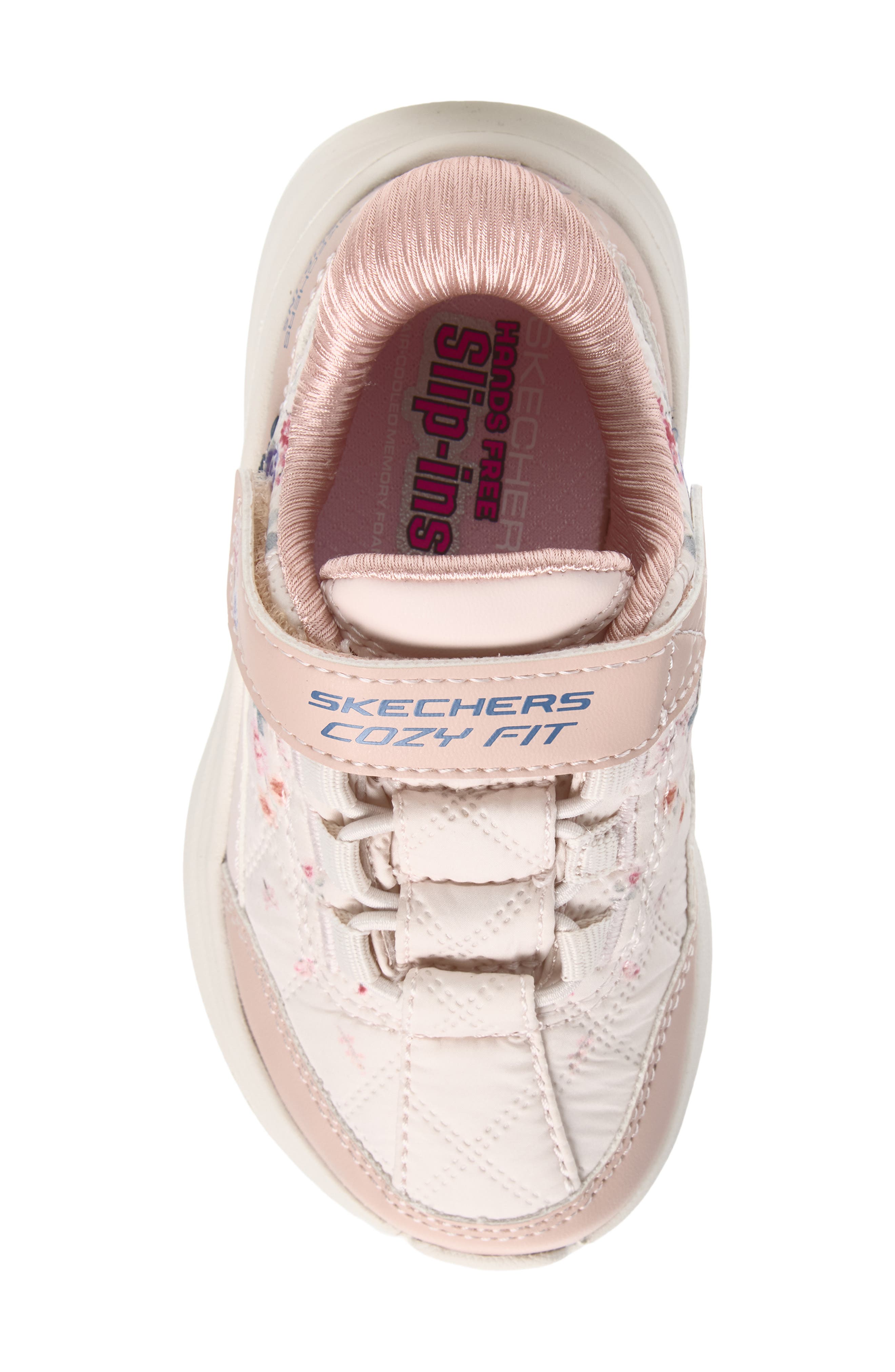 SKECHERS Kids' Comfy Sprints - Cozy Fit<sup>®</sup> Lil Flower Slip-On Sneaker, Alternate, color, Ros