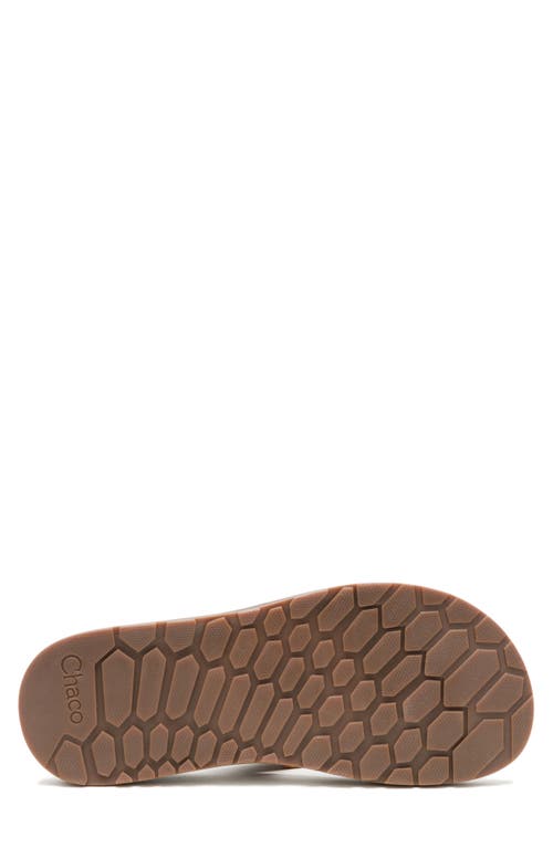 Chaco Lowdown Leather Flip Flop In Coffee