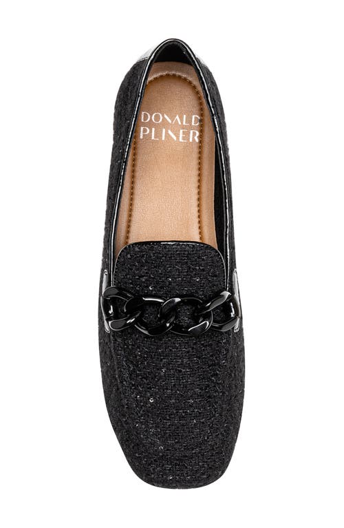 Shop Donald Pliner Bethany Chain Loafer In Black
