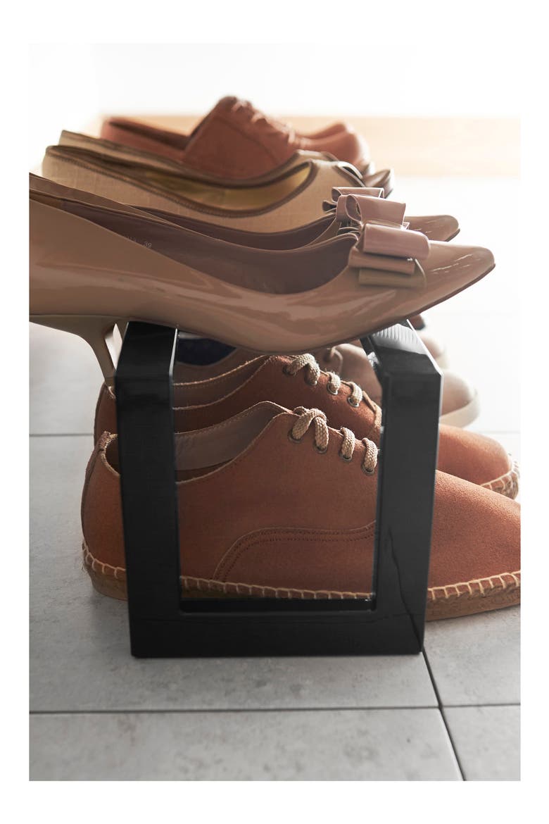 Adjustable Shoe Rack, Alternate, color, BLACK