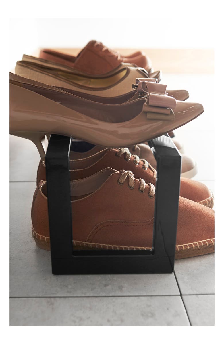 Yamazaki Adjustable Shoe Rack, Alternate, color, Black