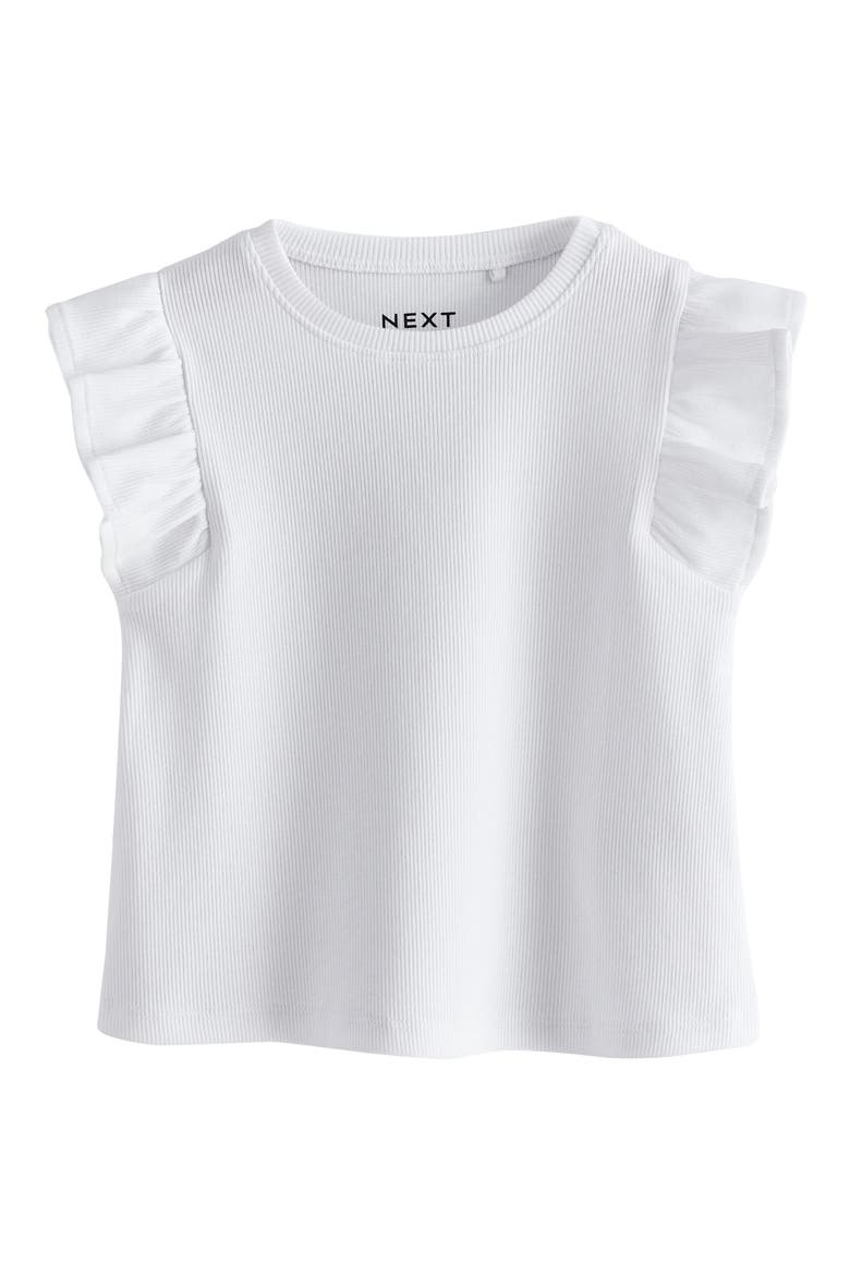 Kids' Assorted 5-Pack Frill Sleeve Graphic Cotton Blend T-Shirts, Alternate, color, PINK MULTI
