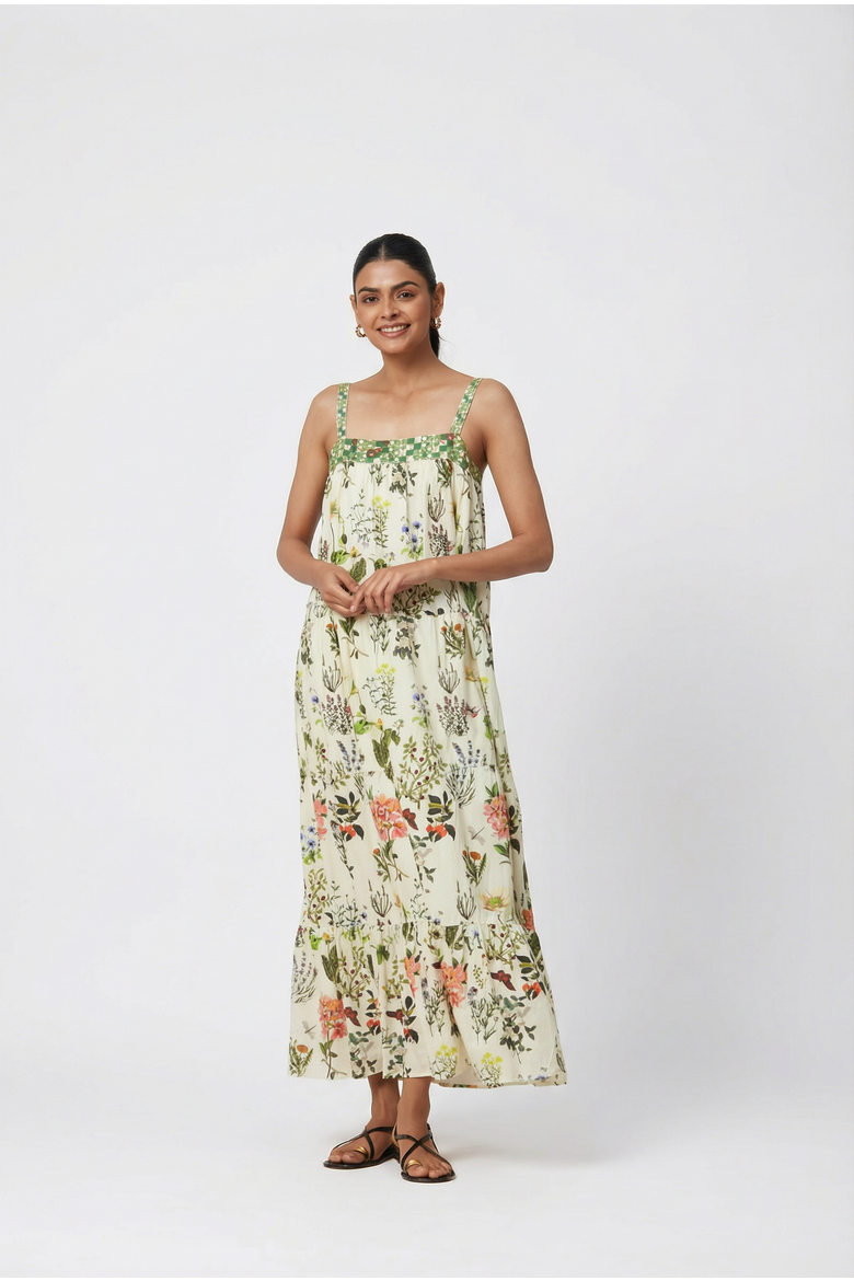 Emb Natasha Maxi Dress, Main, color, Multi Botanic