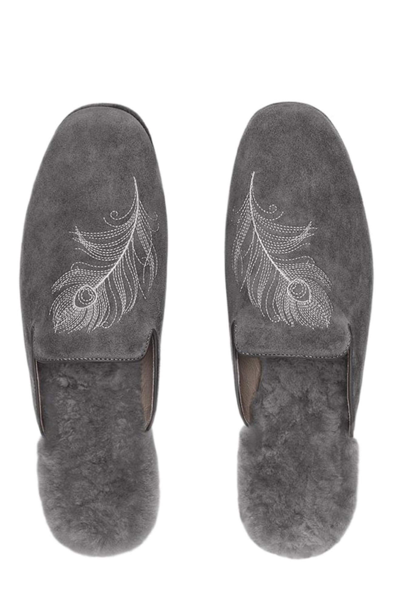 Togas Midaria Womens sheepskin slippers, Alternate, color, Grey
