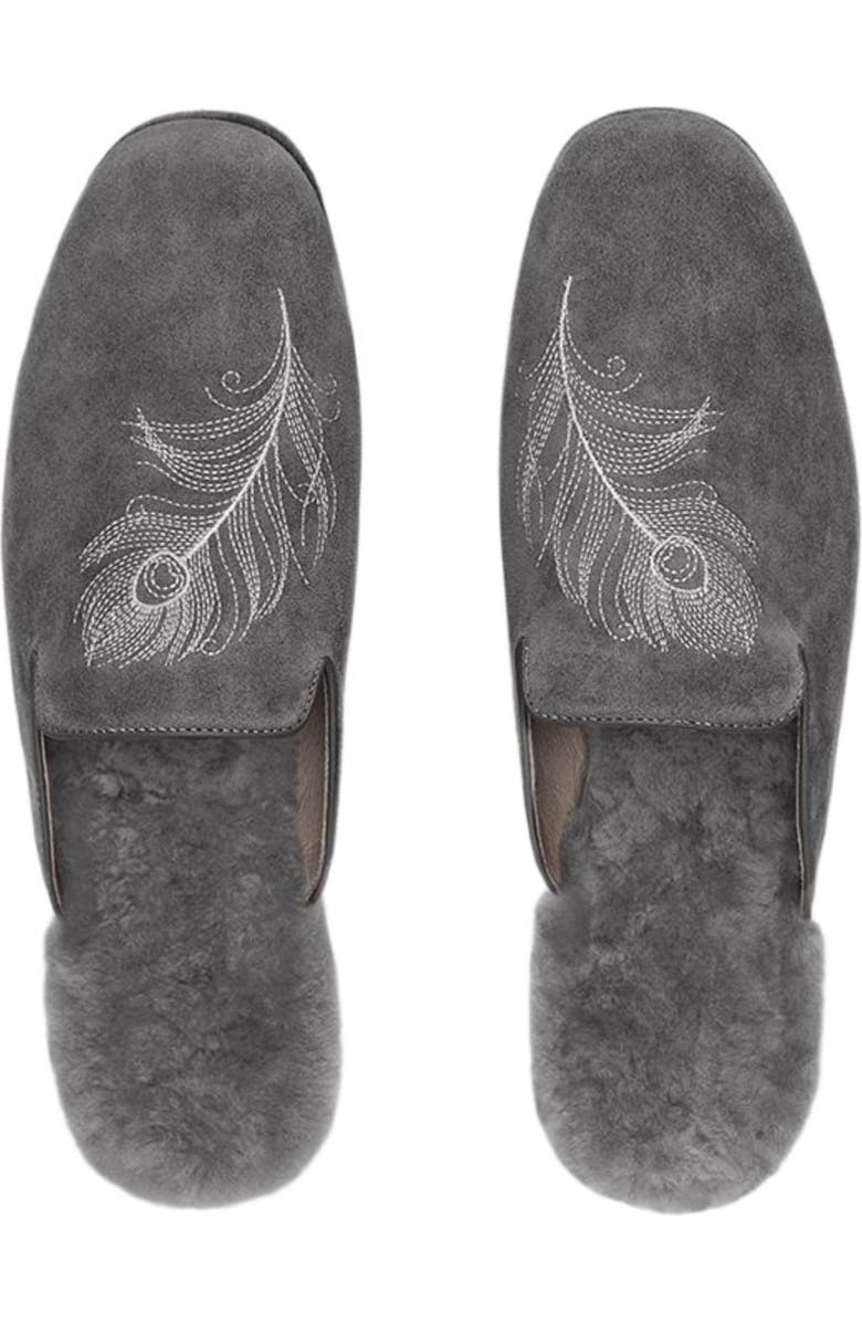 Togas Midaria Womens sheepskin slippers, Alternate, color, Grey