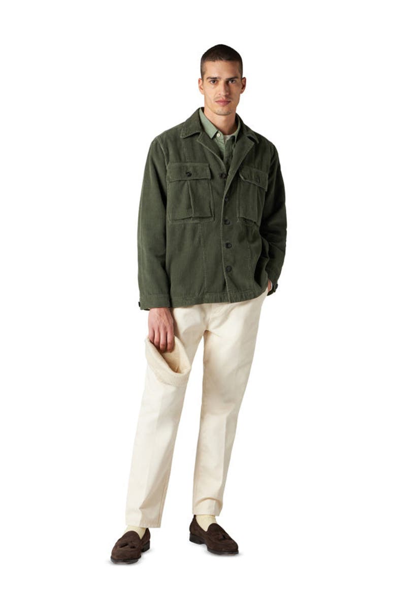 Fortela Solomon Corduroy Overshirt, Alternate, color, Green