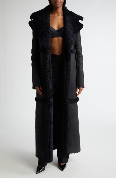 Genuine Shearling Long Coat