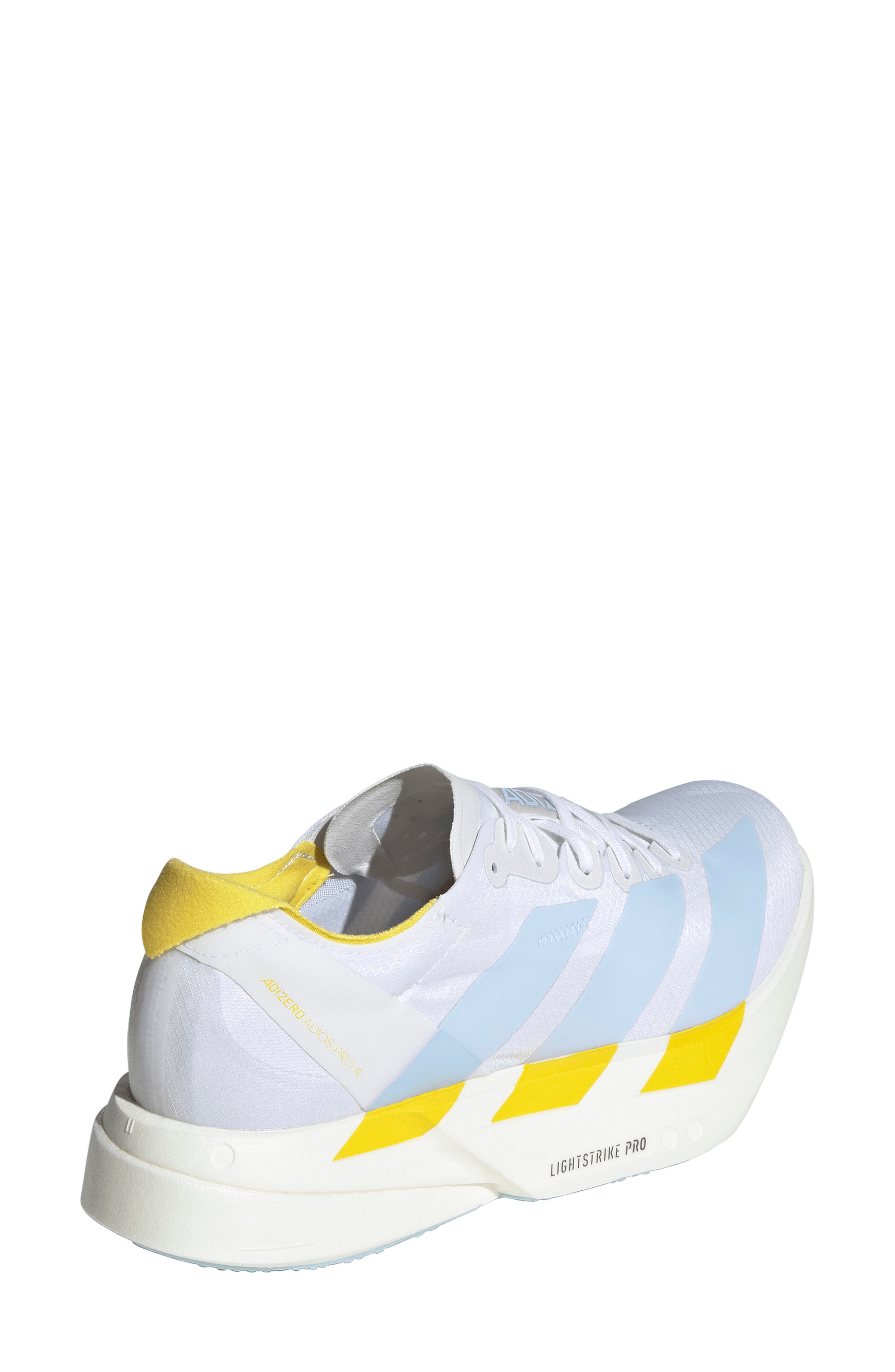 Adizero Adios Pro 4 Running Shoe, Alternate, color, FTWR WHITE