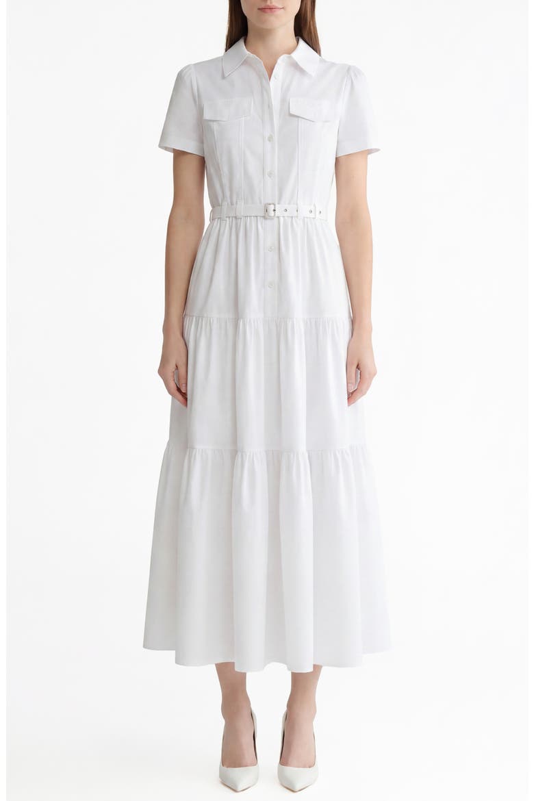 Hailey Western Maxi Shirtdress, Main, color, WHITE