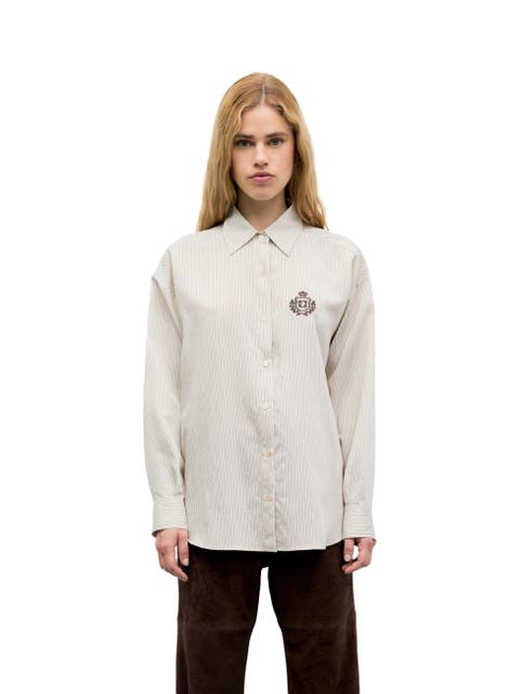 Lys Striped Embroidered Detail Shirt