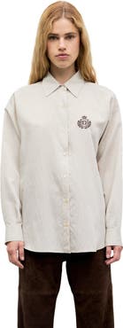 GERARD DAREL Lys Striped Embroidered Detail Shirt