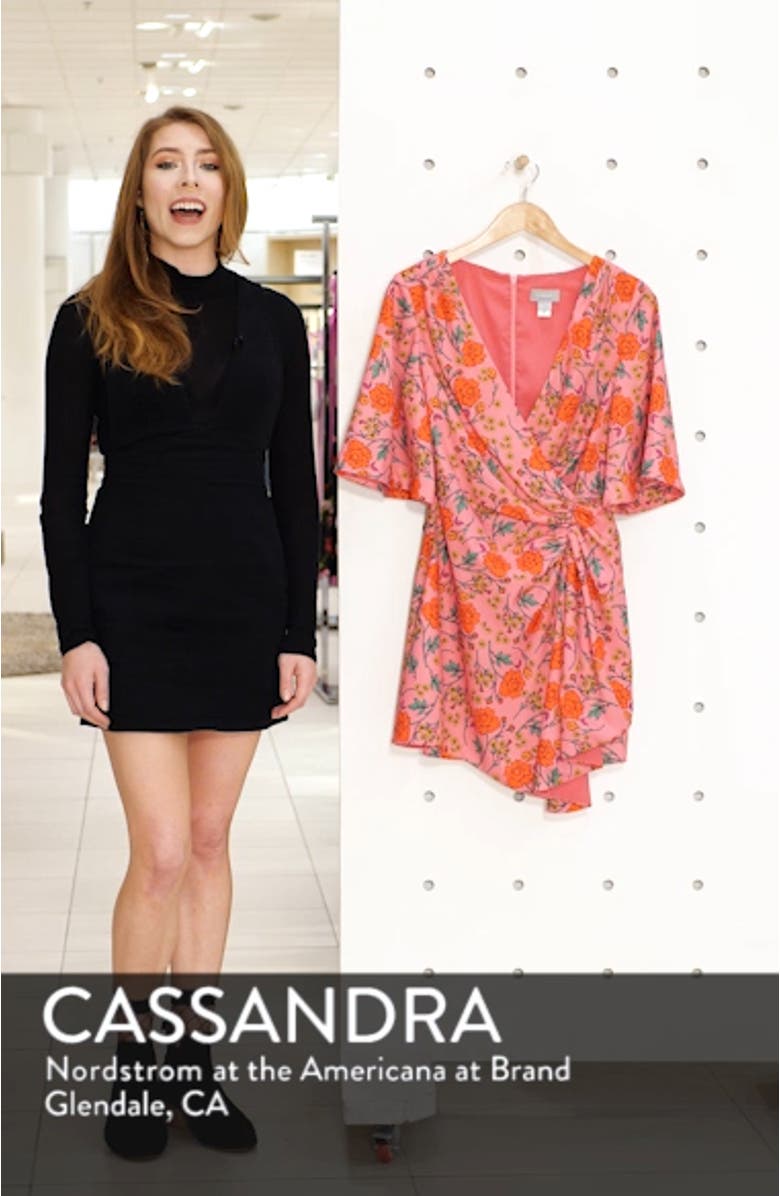 Hana Floral Side Ruched Minidress, sales video thumbnail