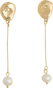 Petit Moments Kylie Imitation Pearl Linnear Drop Earrings