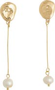 Petit Moments Kylie Imitation Pearl Linnear Drop Earrings