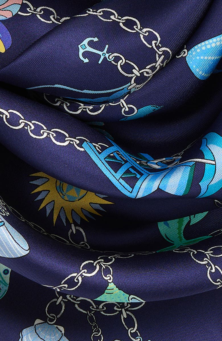 Echo Charmed Life Silk Scarf, Alternate, color, Navy