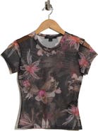 AllSaints Ellie Floral Mesh T-Shirt