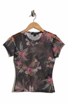 AllSaints Ellie Floral Mesh T-Shirt