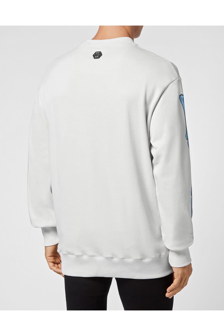 Sweatshirt Ls Skeleton Men, Alternate, color, Cream