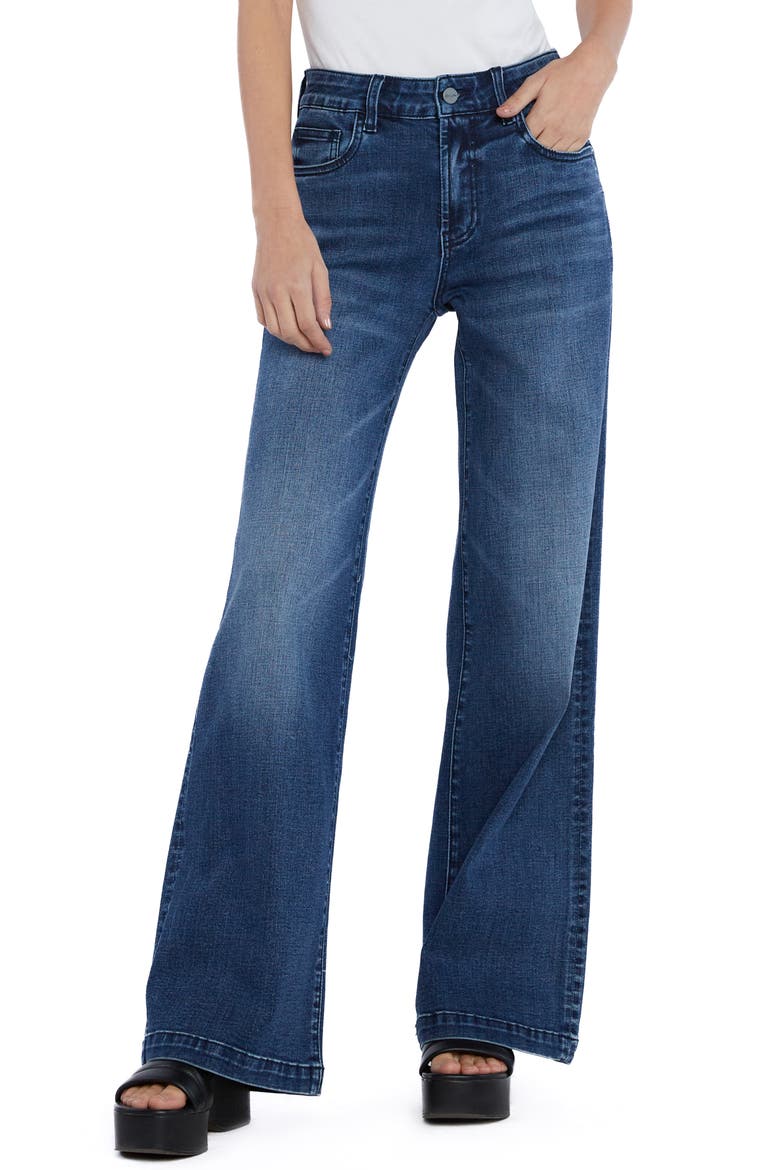High Waist Wide Leg Jeans, Main, color, LISBON BLUE