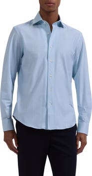Bugatchi Devon OoohCotton® Optical Grid Print Button-Up Shirt
