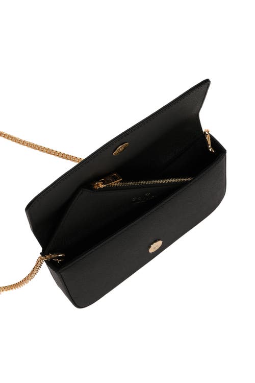 Gorski Leather Crossbody Bag In Black