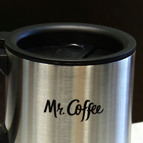 Mr Coffee Expressway 13.5 Ounce Stainless Steel Thermal Travel Mug Cup With Lid In Silver