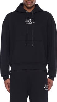 L/AB OFF-WHITE Diagonal Stripe Logo Cotton French Terry Graphic Hoodie