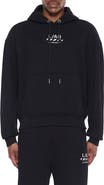 L/AB OFF-WHITE Diagonal Stripe Logo Cotton French Terry Graphic Hoodie