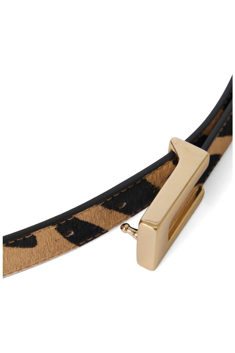 Nate Genuine Calf Hair Belt, Alternate, color, MAXI ZEBRA GOLD