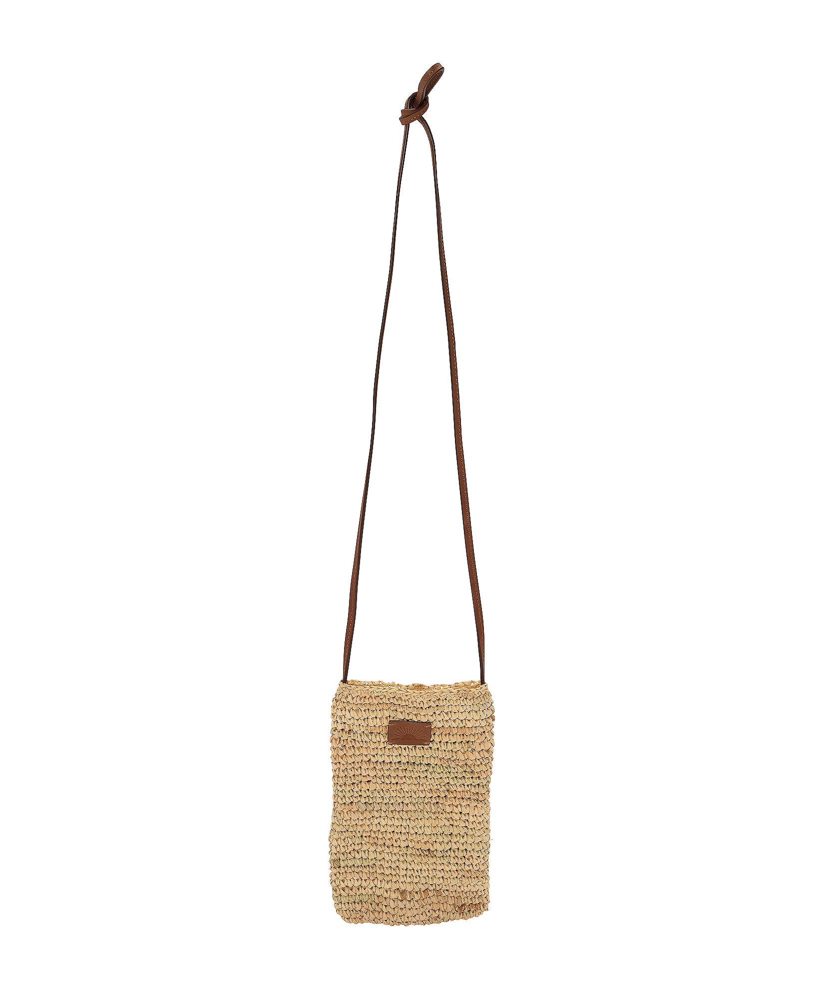 Raffia Phone Bag, Main, color, Natural