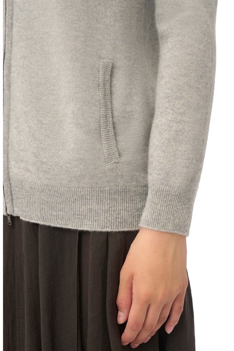 Full-Zip Cashmere Cardigan, Alternate, color, high rise