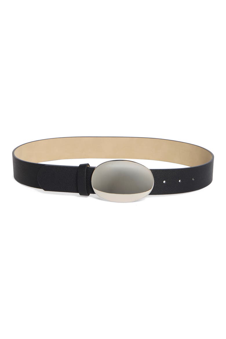 Dome Buckle Belt, Main, color, BLACK