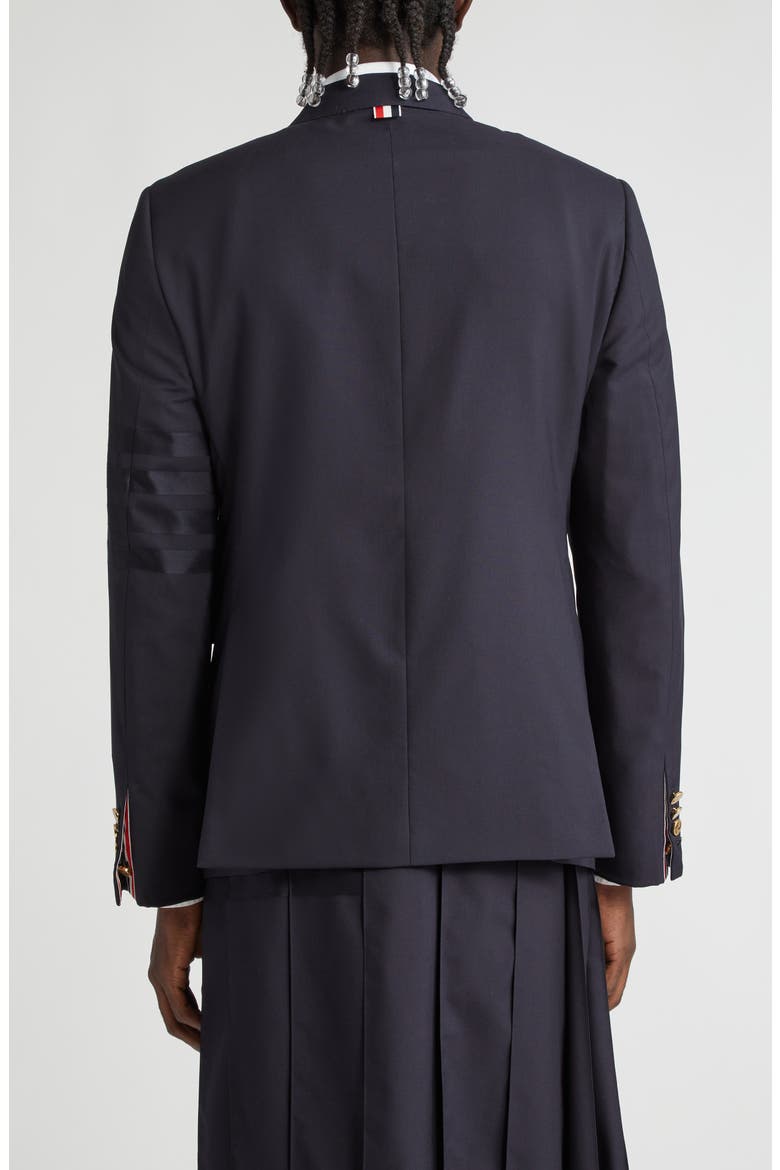 4 Bar Mélange Wool Sport Coat, Alternate, color, DARK BLUE