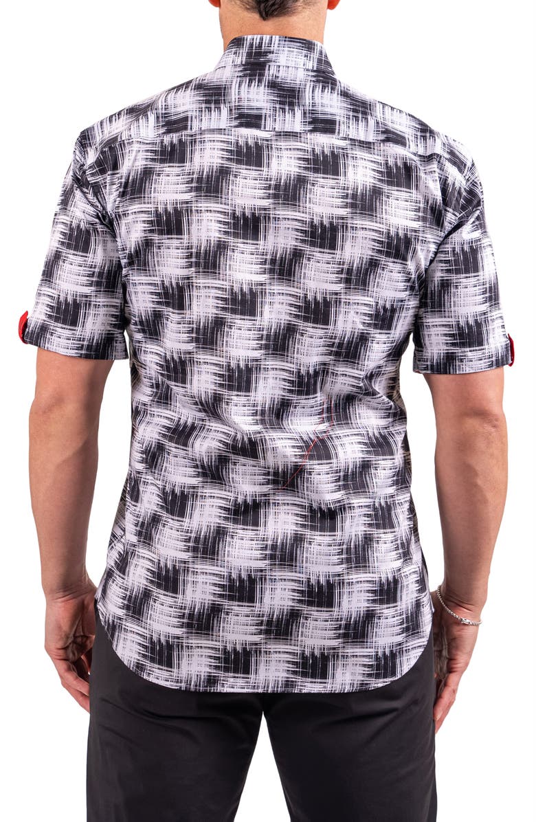 Maceoo Galileo Resistance0317 White Short Sleeve Cotton Button-Up Shirt, Alternate, color, White