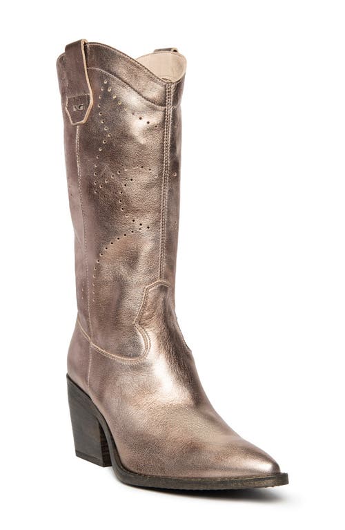 Nerogiardini Texan Western Boot In Gold