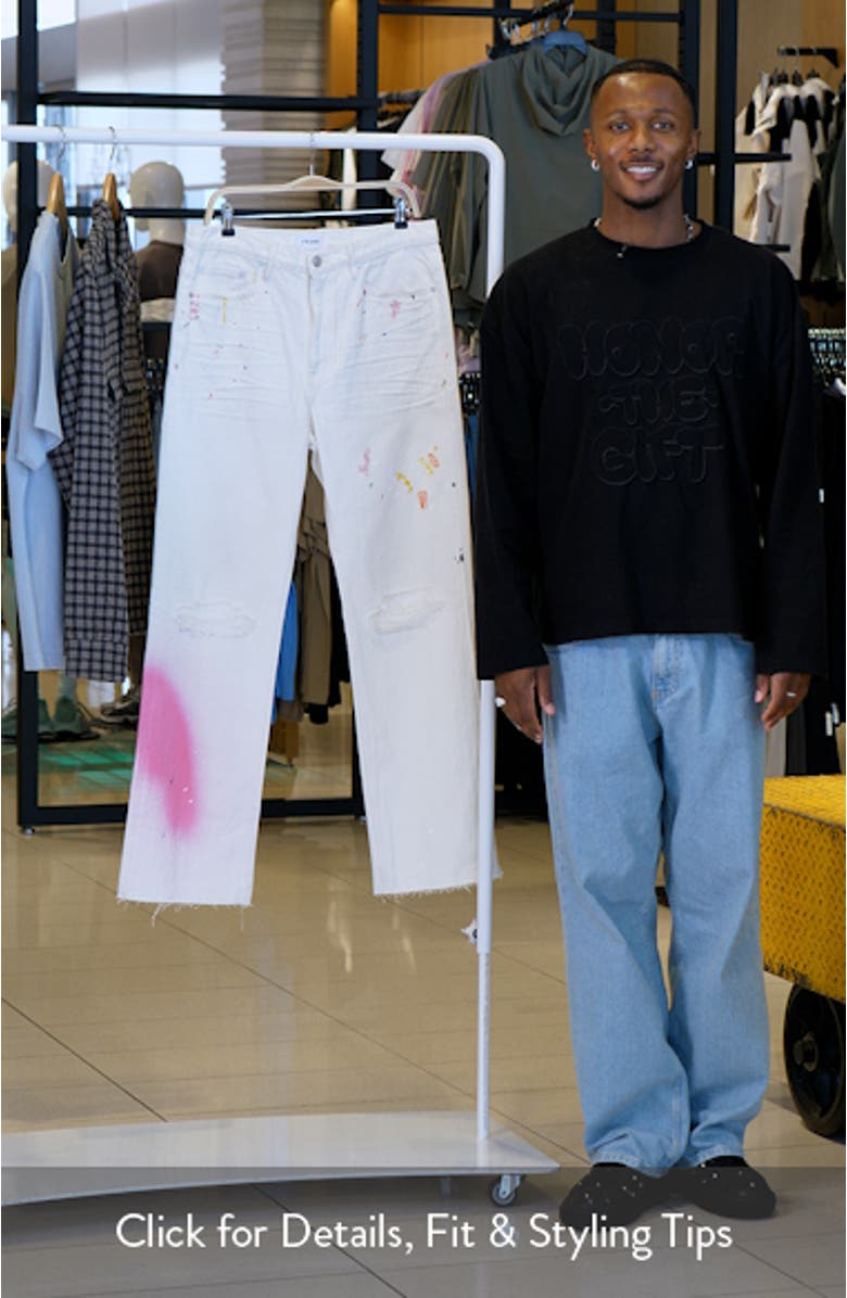 The Boxy Raw Hem Straight Leg Jeans, sales video thumbnail