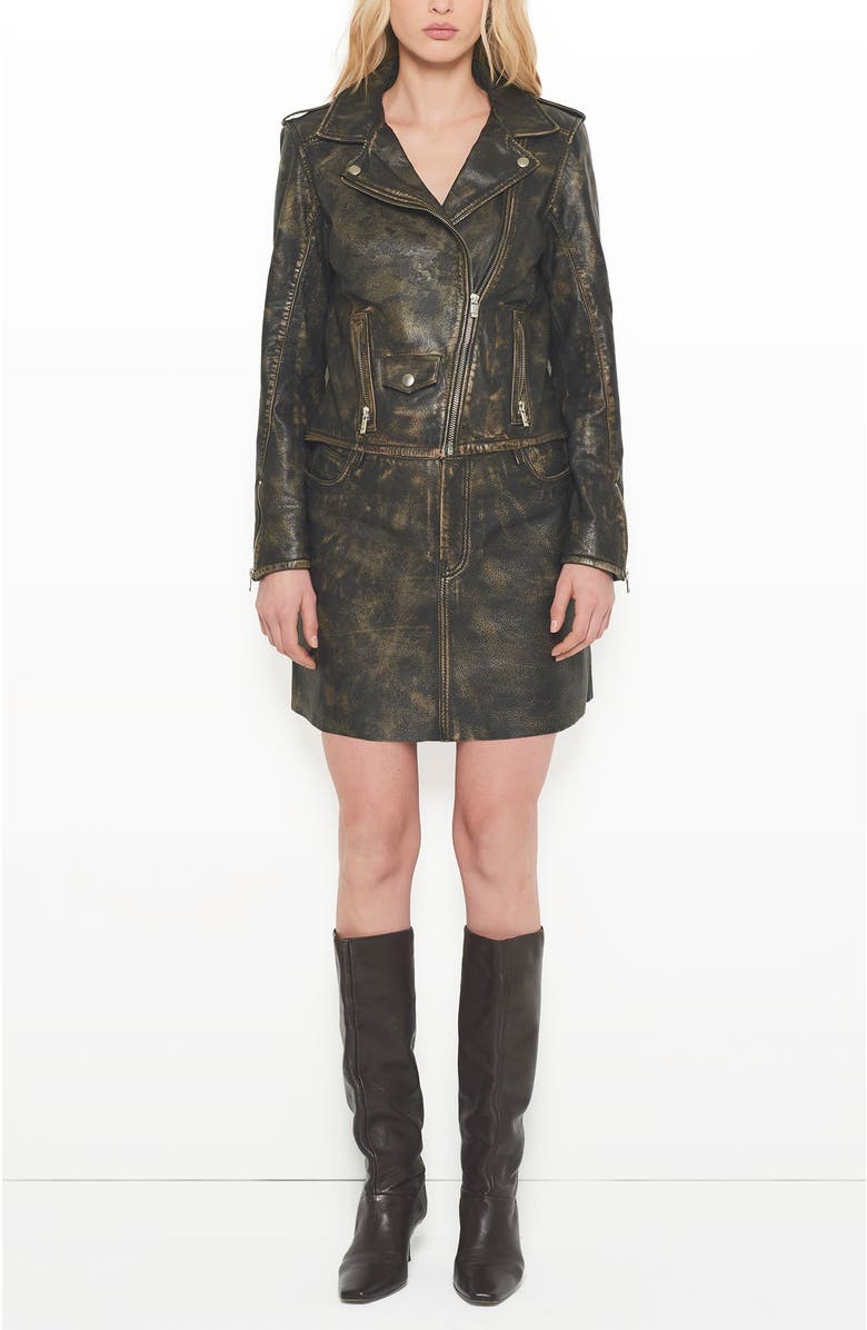 AS by DF Bonnie Leather Jacket, Alternate, color, Distressed Black