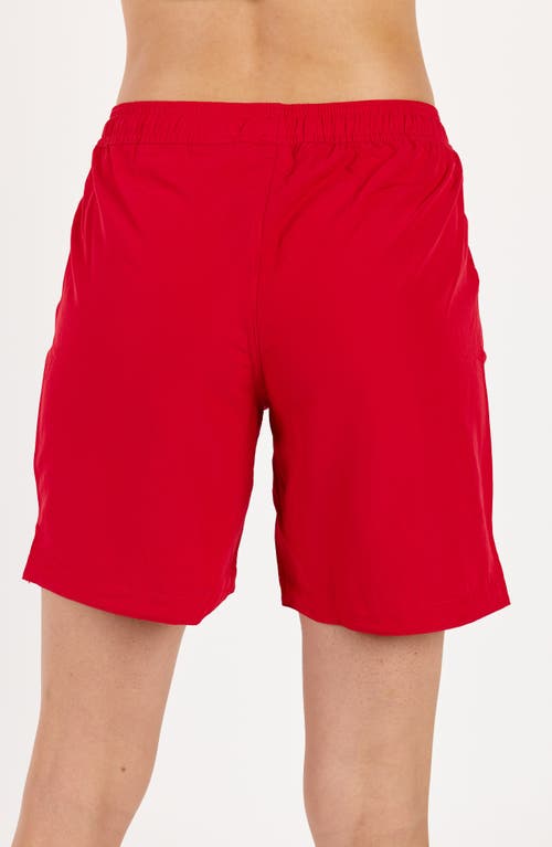 Calypsa 7" Board Shorts In Red