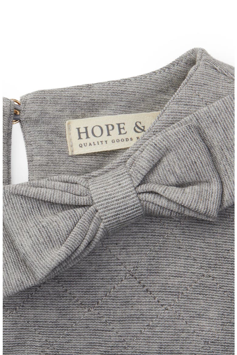 Girls' Quilted Ponte Riding Dress, Toddler, Alternate, color, Gray Heather